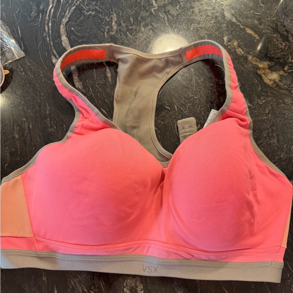 VSX Coral and Beige Sports Bra